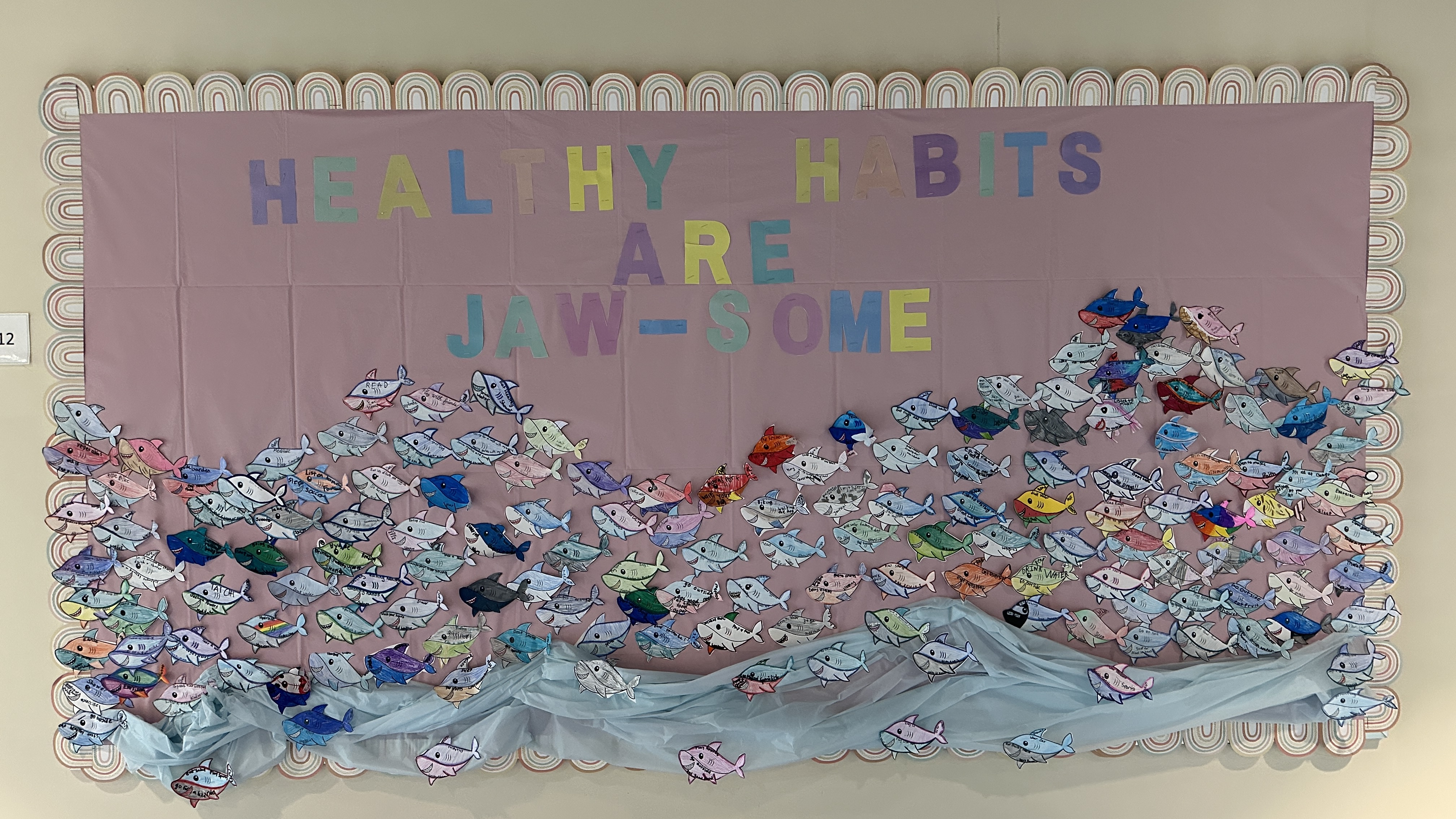 Poster board with colorful fish