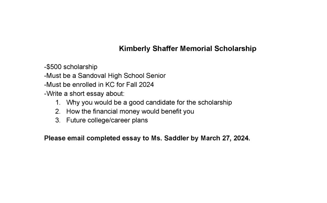 Kimberly Shaffer Memorial Scholarship