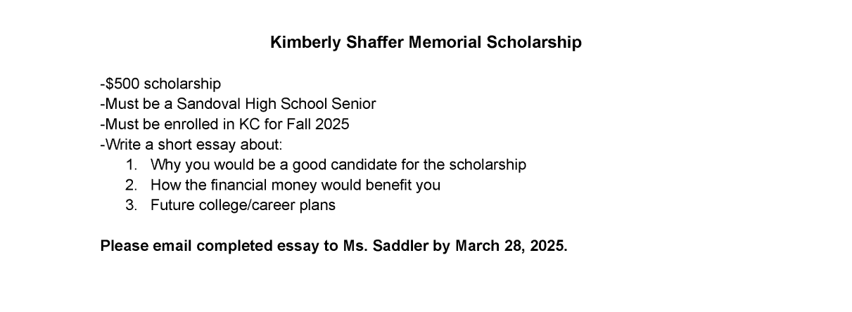 Shaffer Scholarship