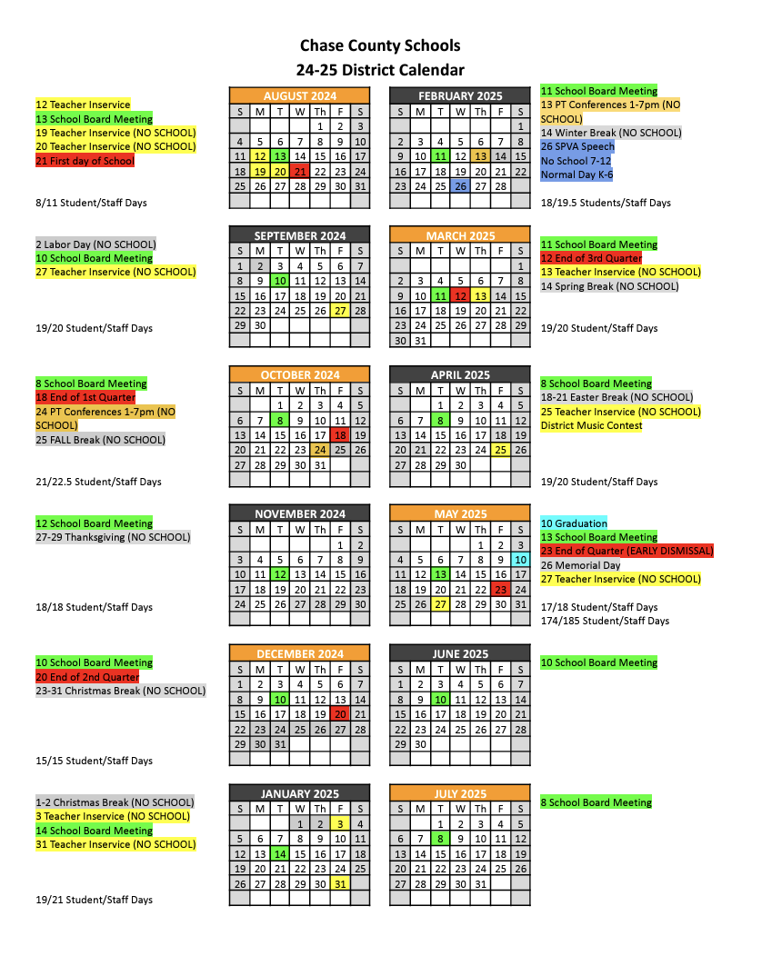 district calendar