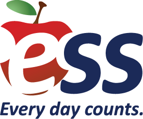 Apple with letter E.S.S.