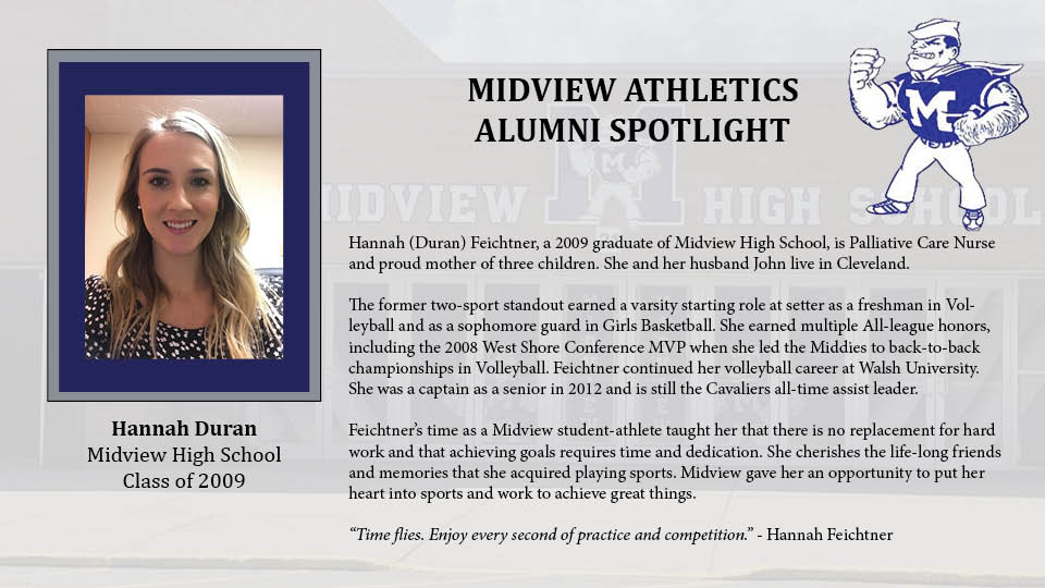 Midview Athletics Alumni Spotlight, Hannah dURAN