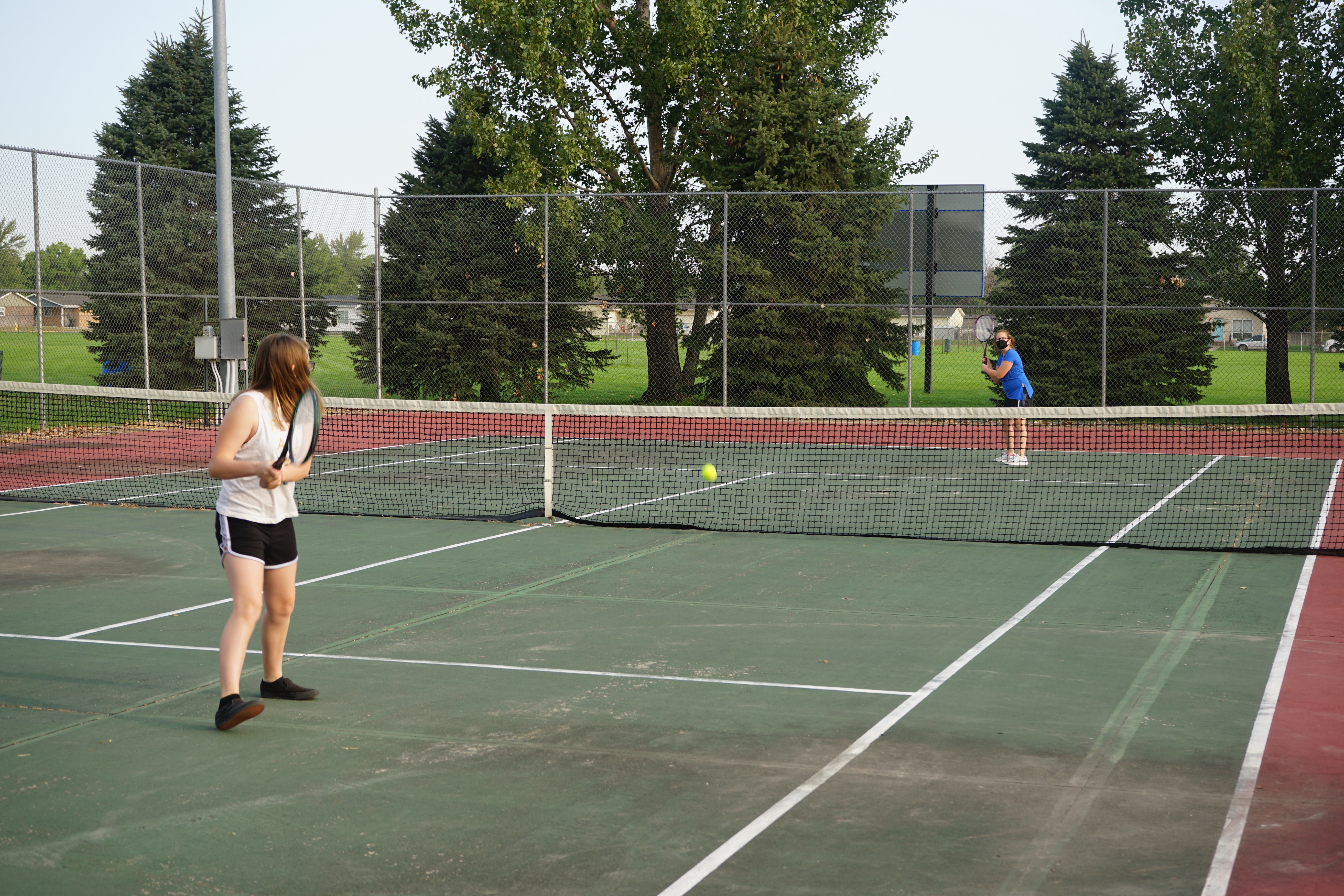 Students playing Tennis