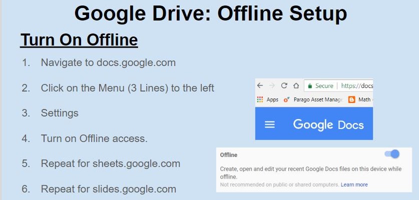 How to set Google up offline