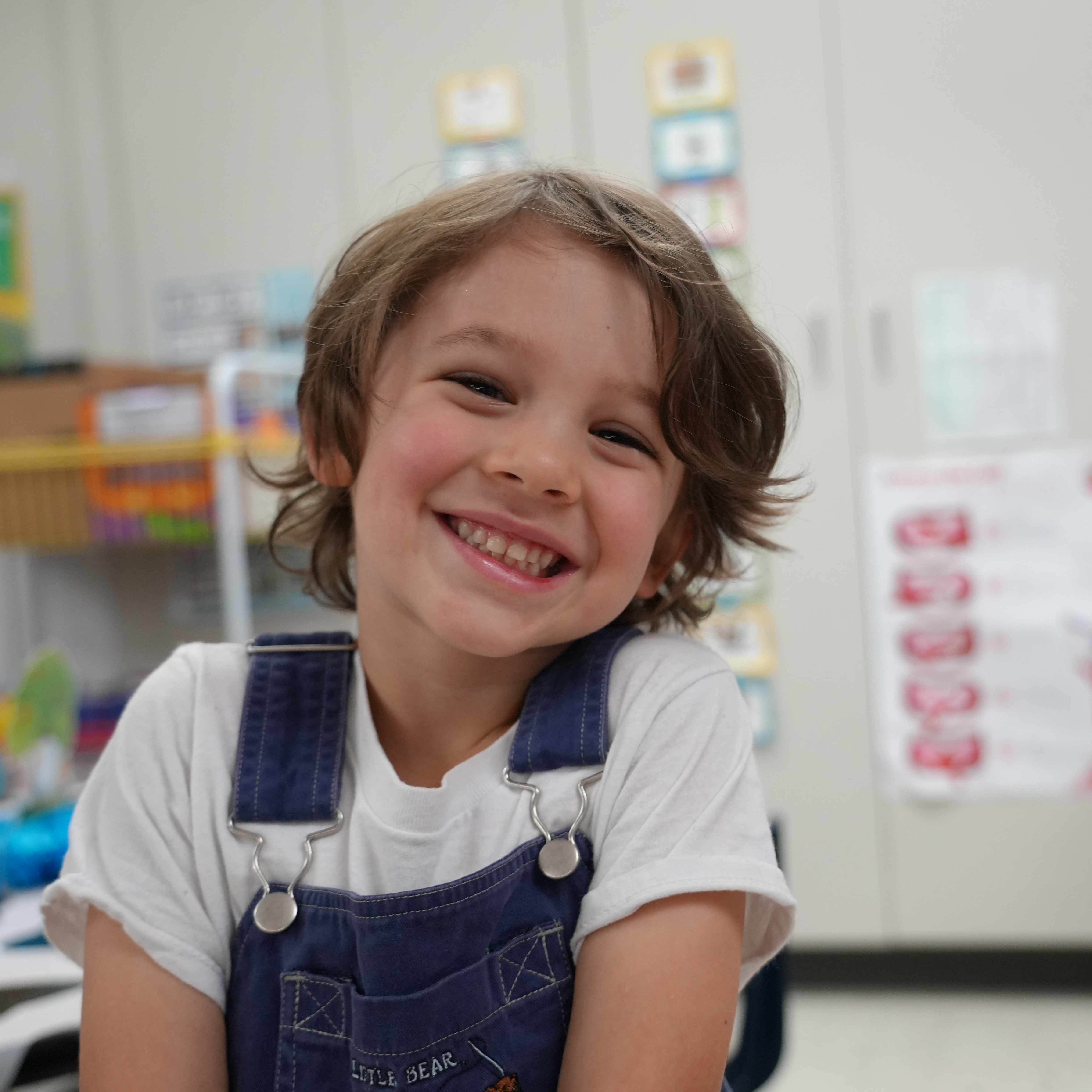 Young boy smiling 