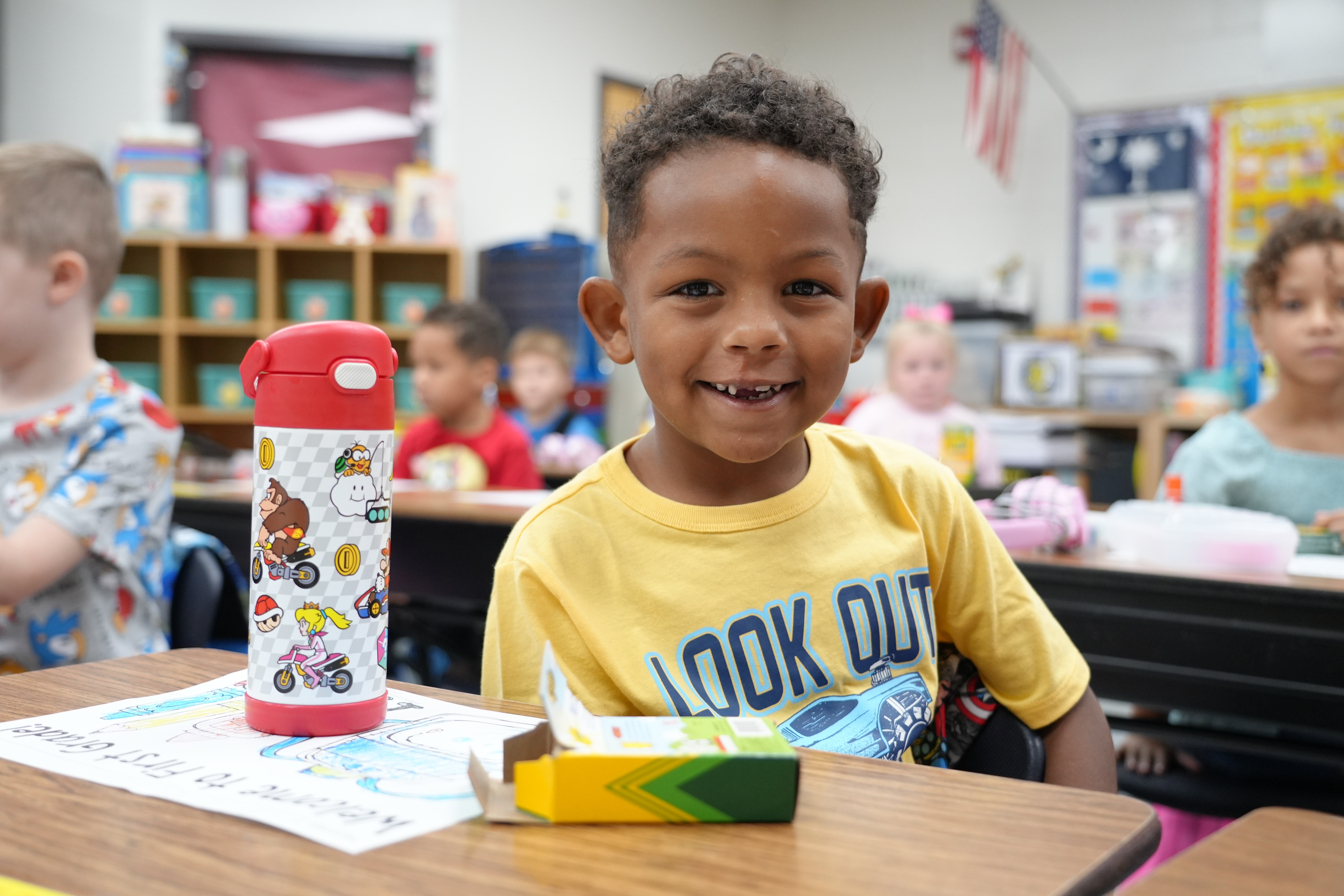 Student in classroom