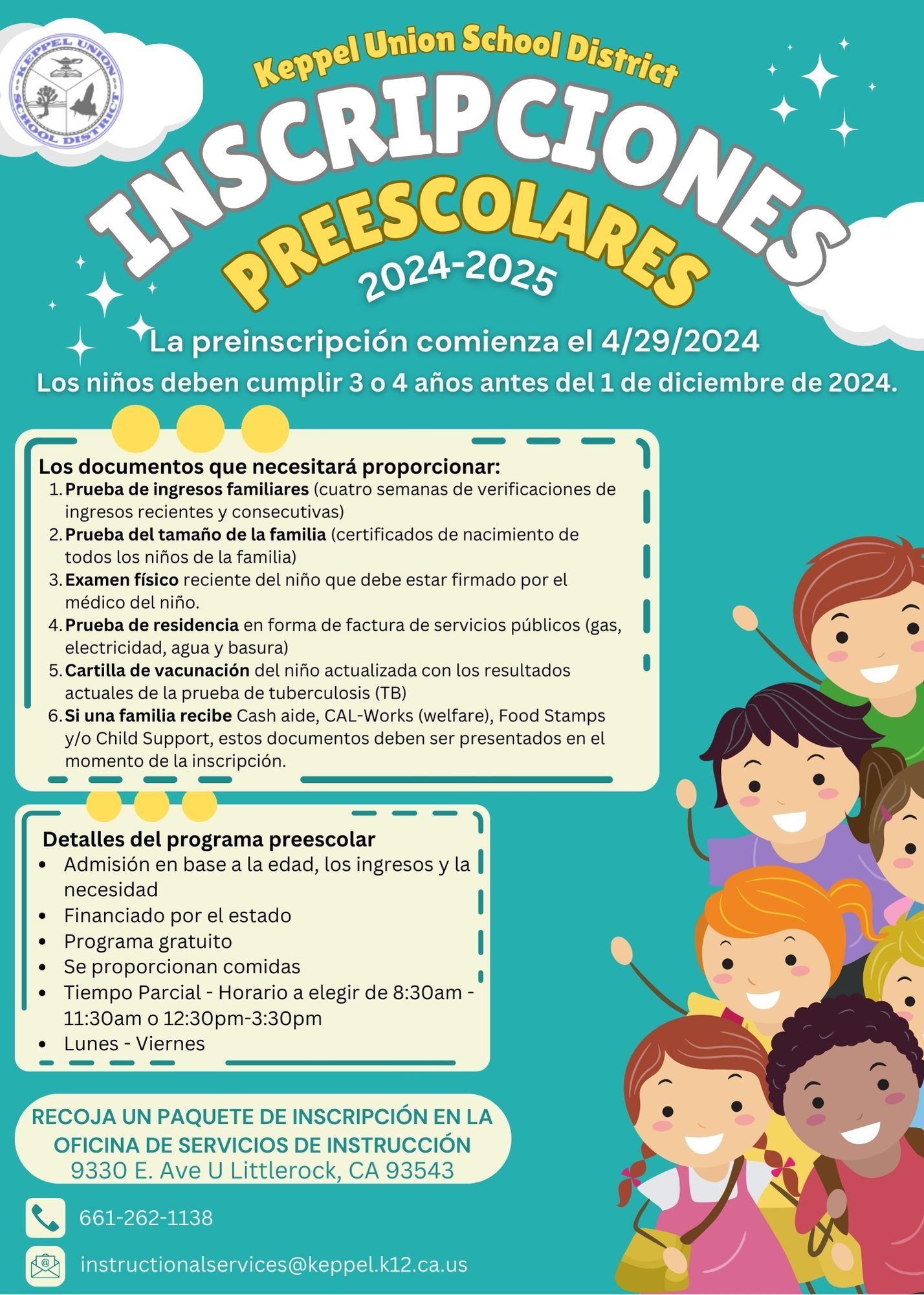 Preschool flyer Spanish