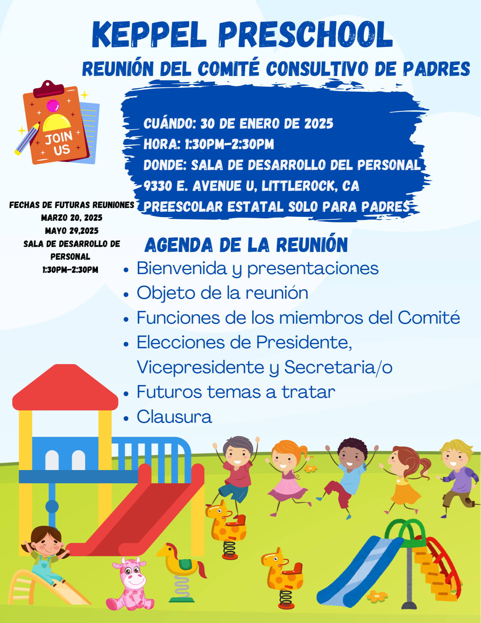 Preschool flyer Spanish