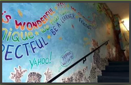 Individualized student project in conjunction with a local artist, installed at Sunset Ridge Elementary School.