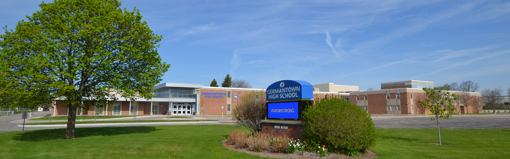 Front entrance to Germantown High School