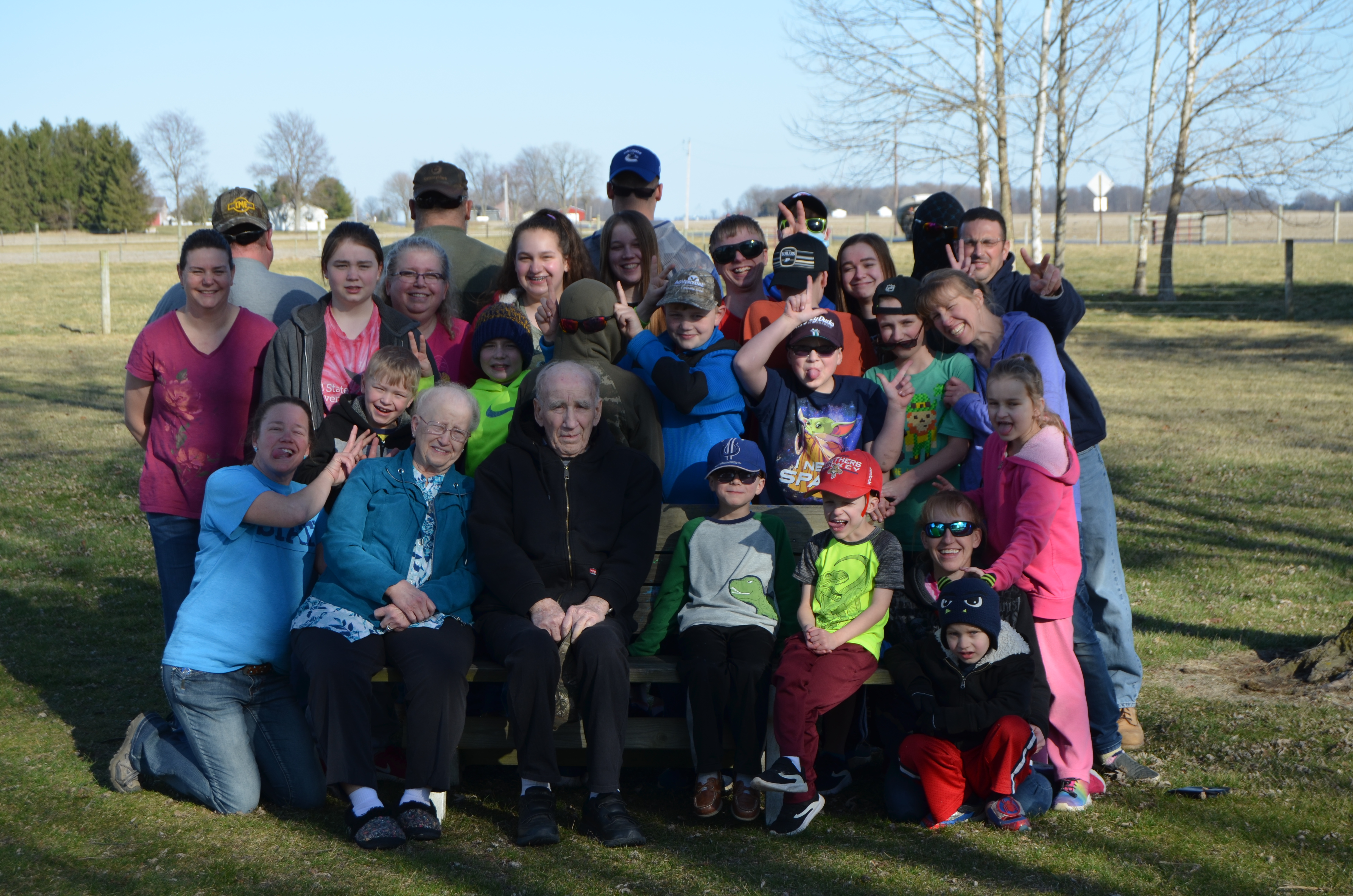 My Family last year - some are being silly.
