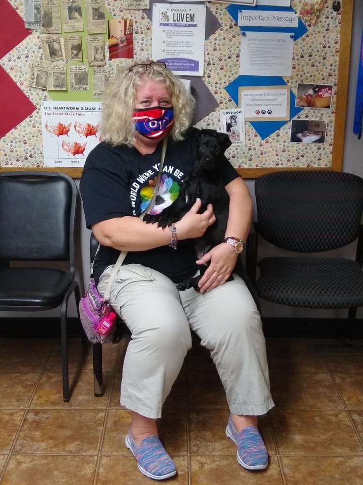me with Inky on adoption day