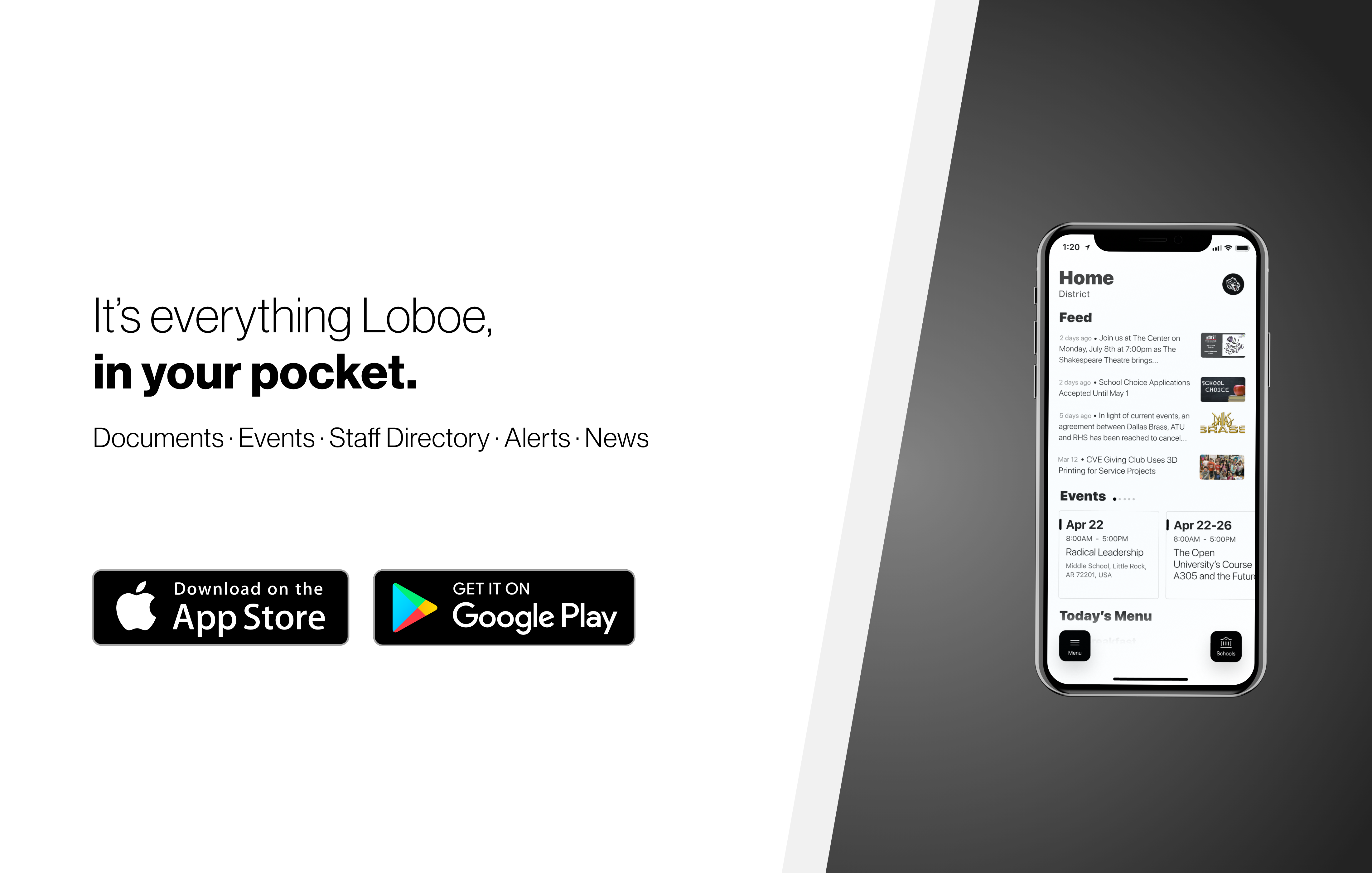 text: "Download our new app. Everything Lobo in your pocket"