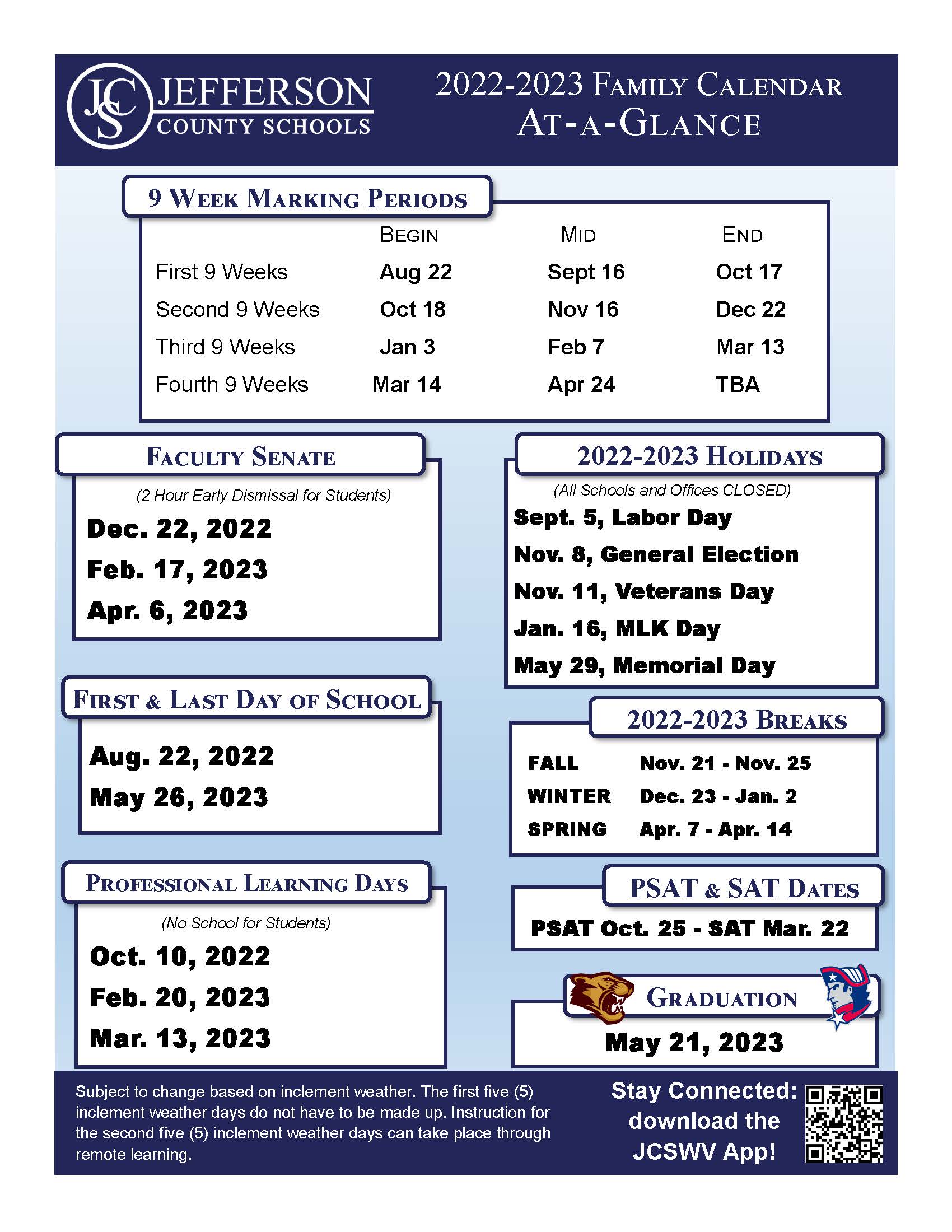 Calendar | Jefferson County Schools Calendar | Jefferson County Schools