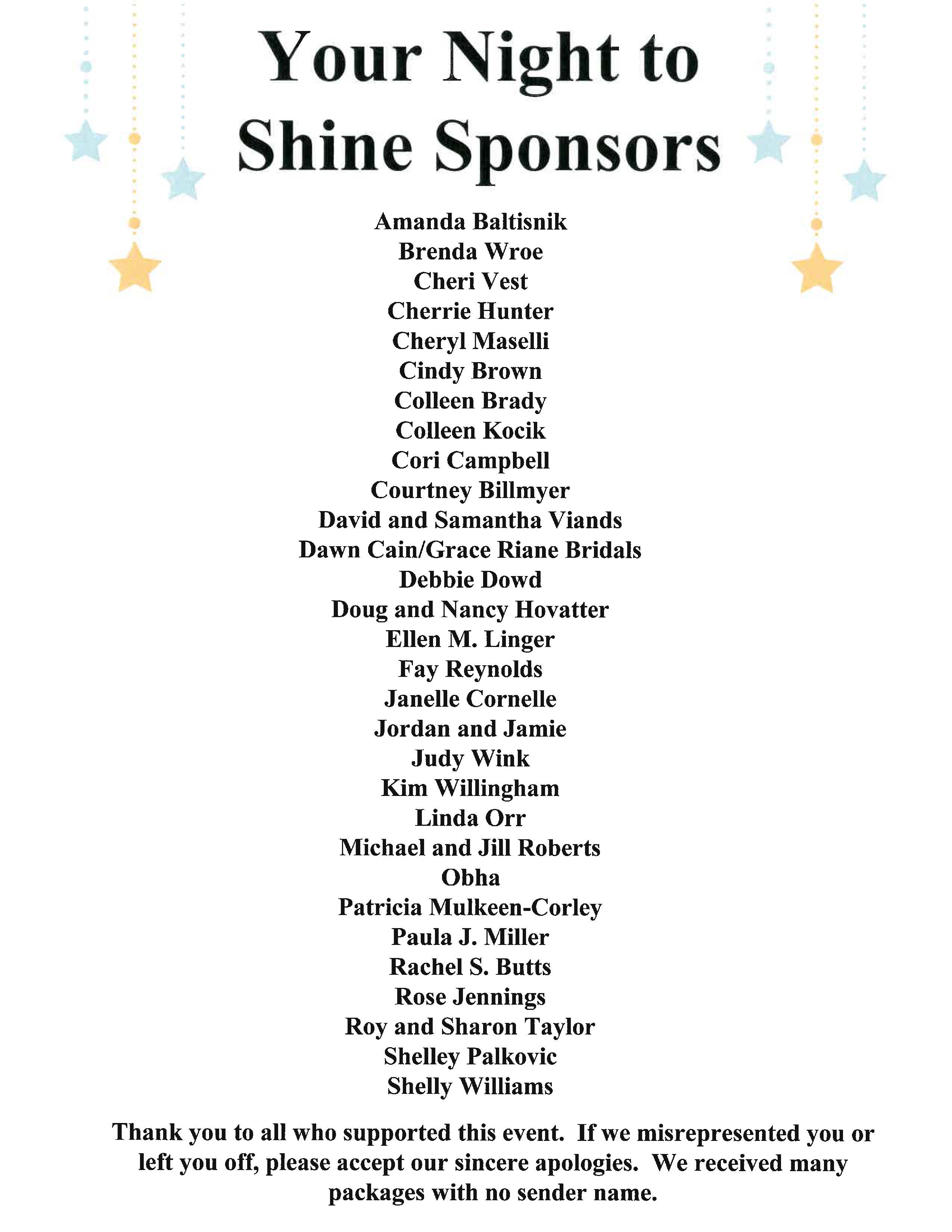 Sensory Prom Thank You Flyer