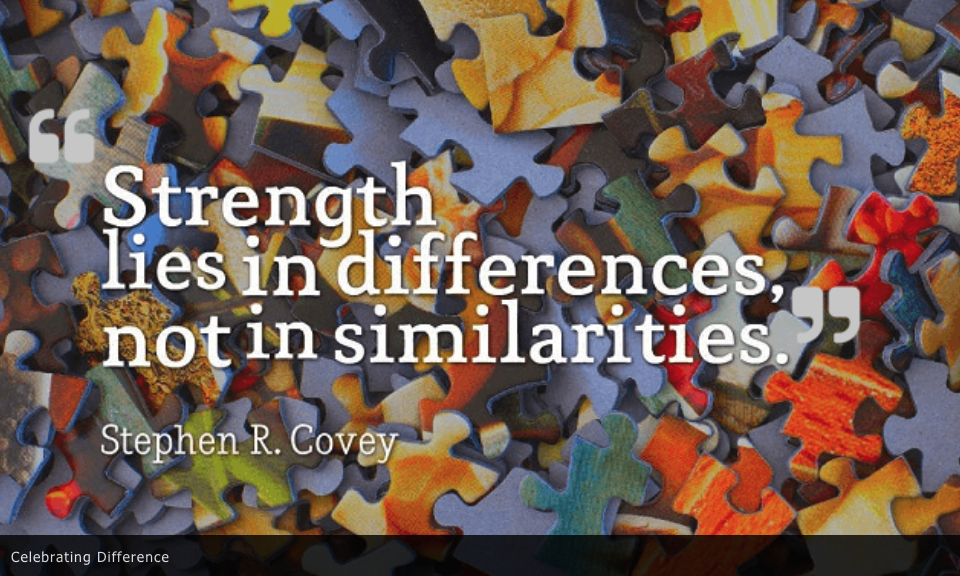 Strength lies in difference not in similarities