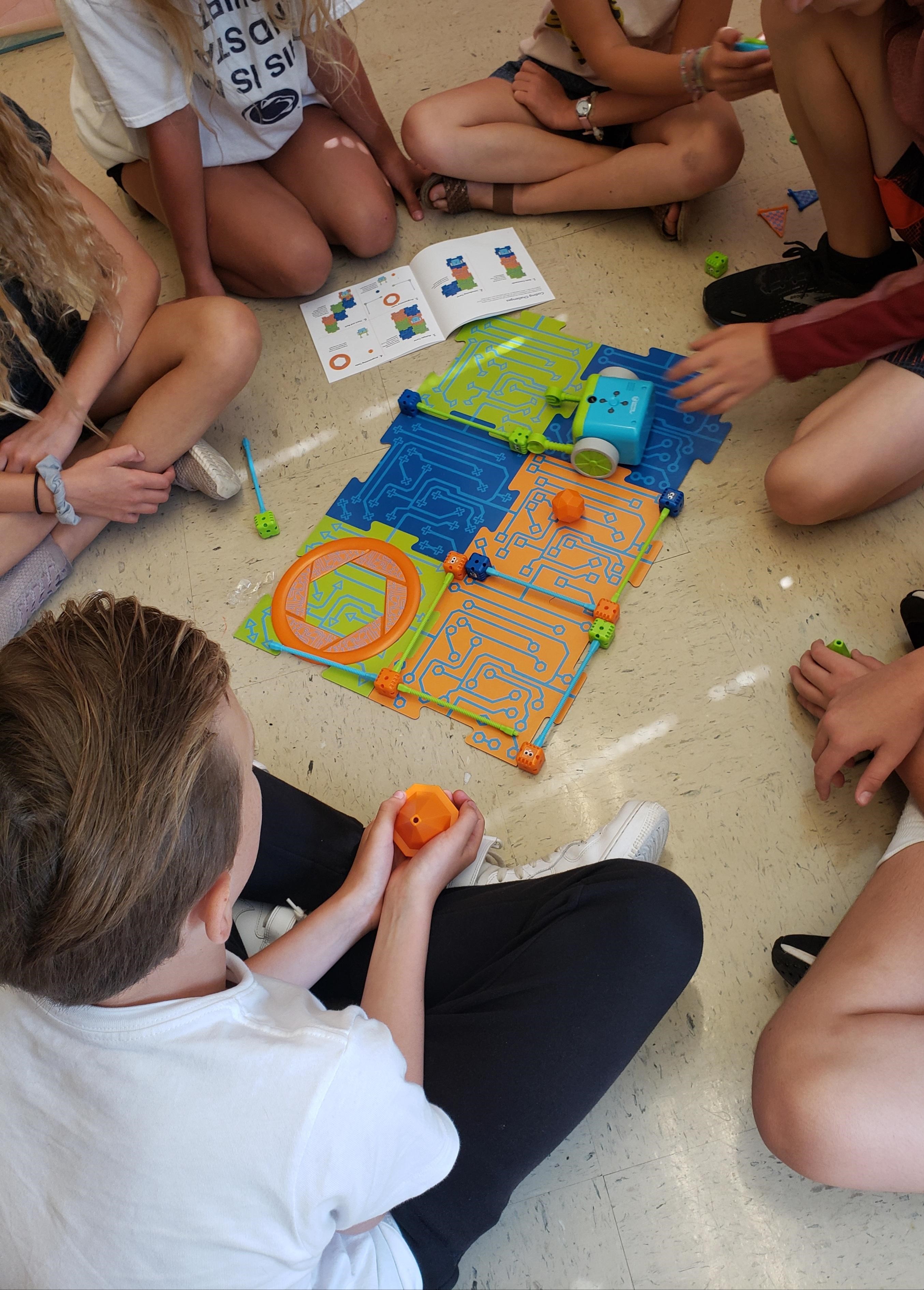 Kids working on project