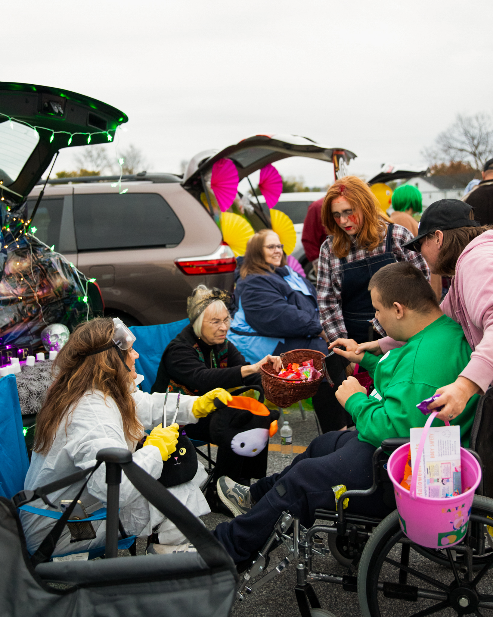 Student trick-or-treating