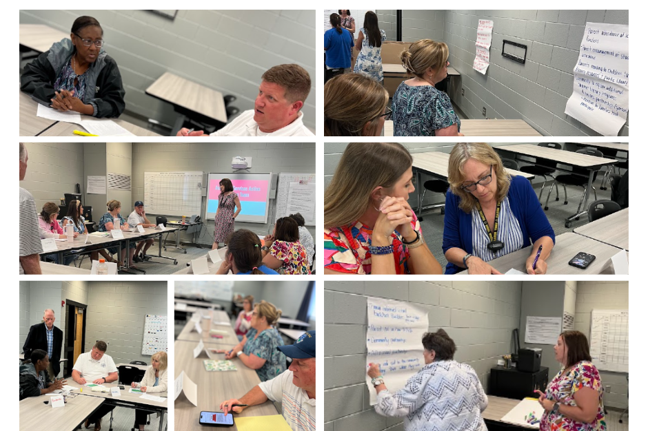 Collage of Town Hall, Action Building Teams, and Other Strategic Planning Sessions