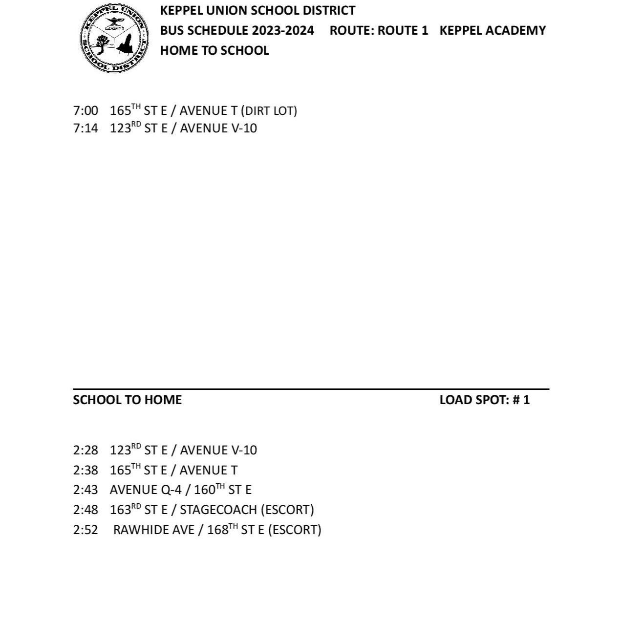 KA bus routes