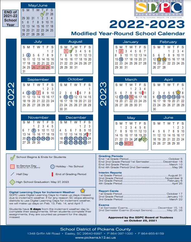 Calendars | Liberty Primary School