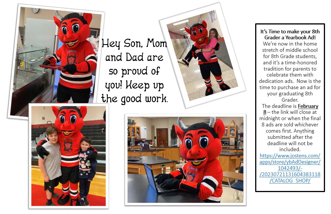 mascot 8th grade ad