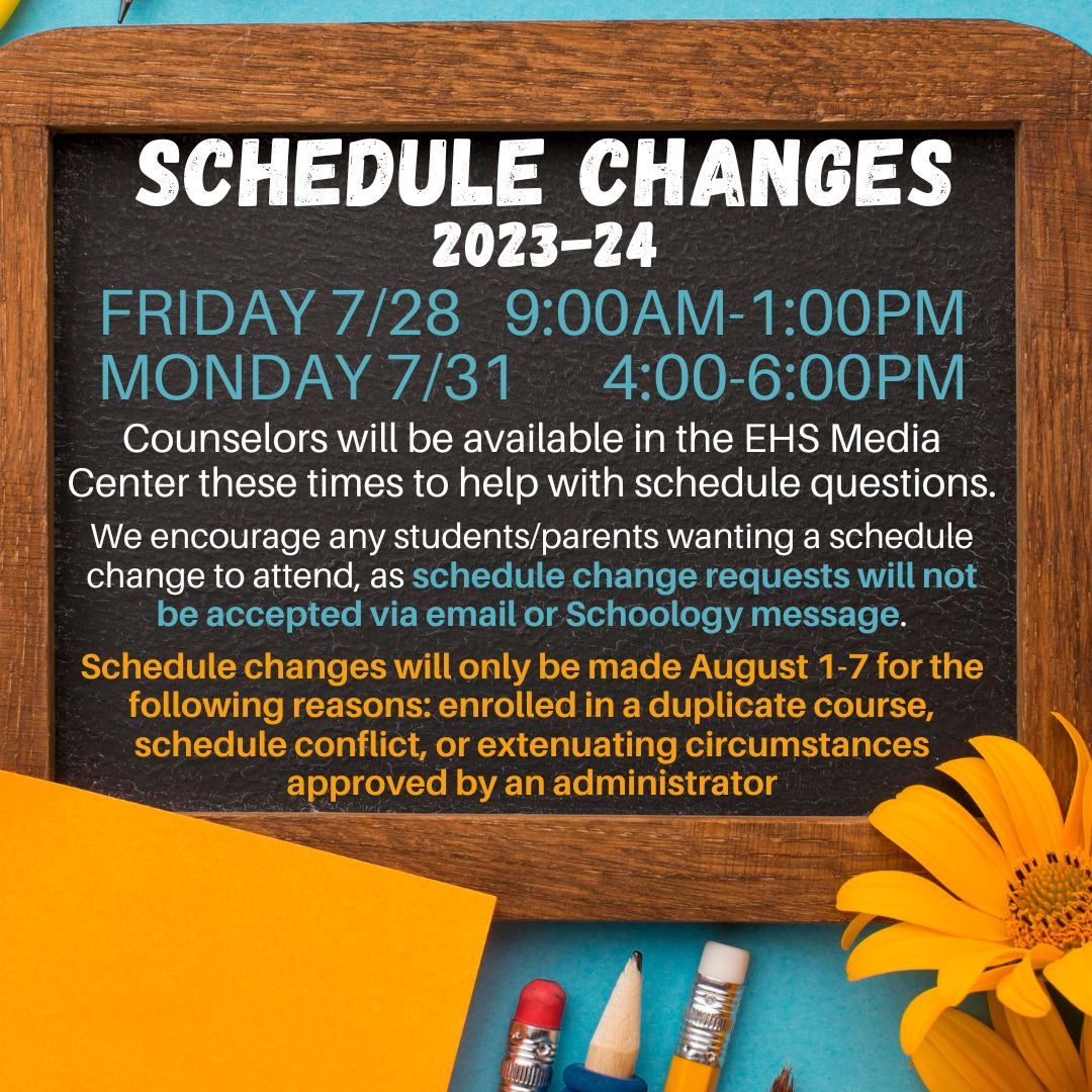 Schedule Change policy infographic