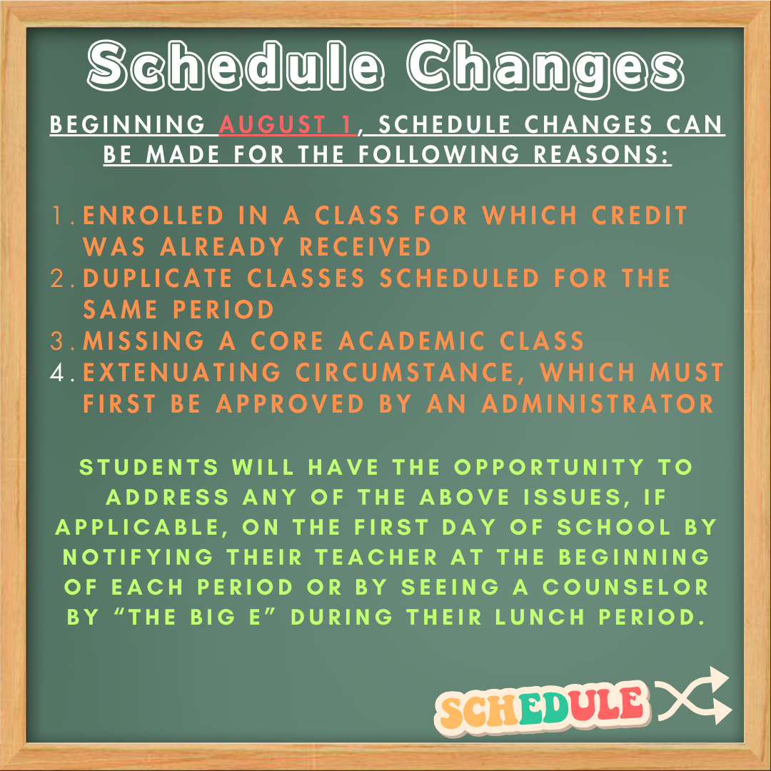 schedule change policy