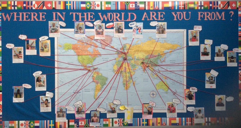 photo of bulletin board map