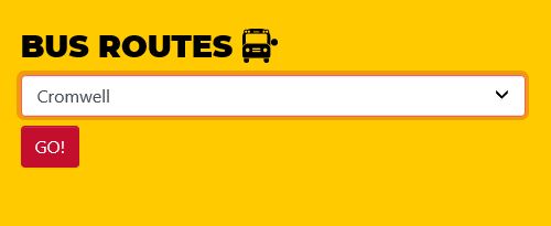 bus routes search bar