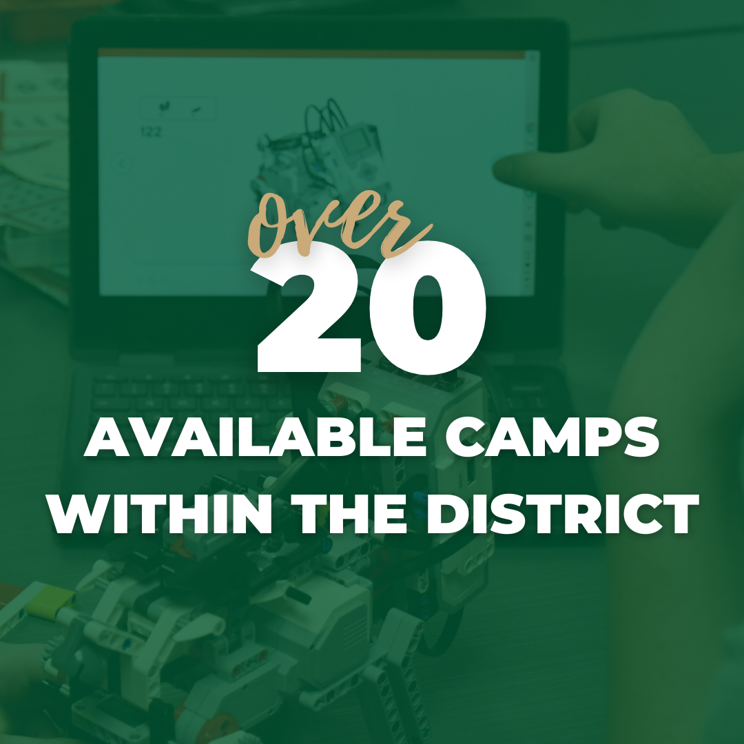 Over 20 available camps within the district