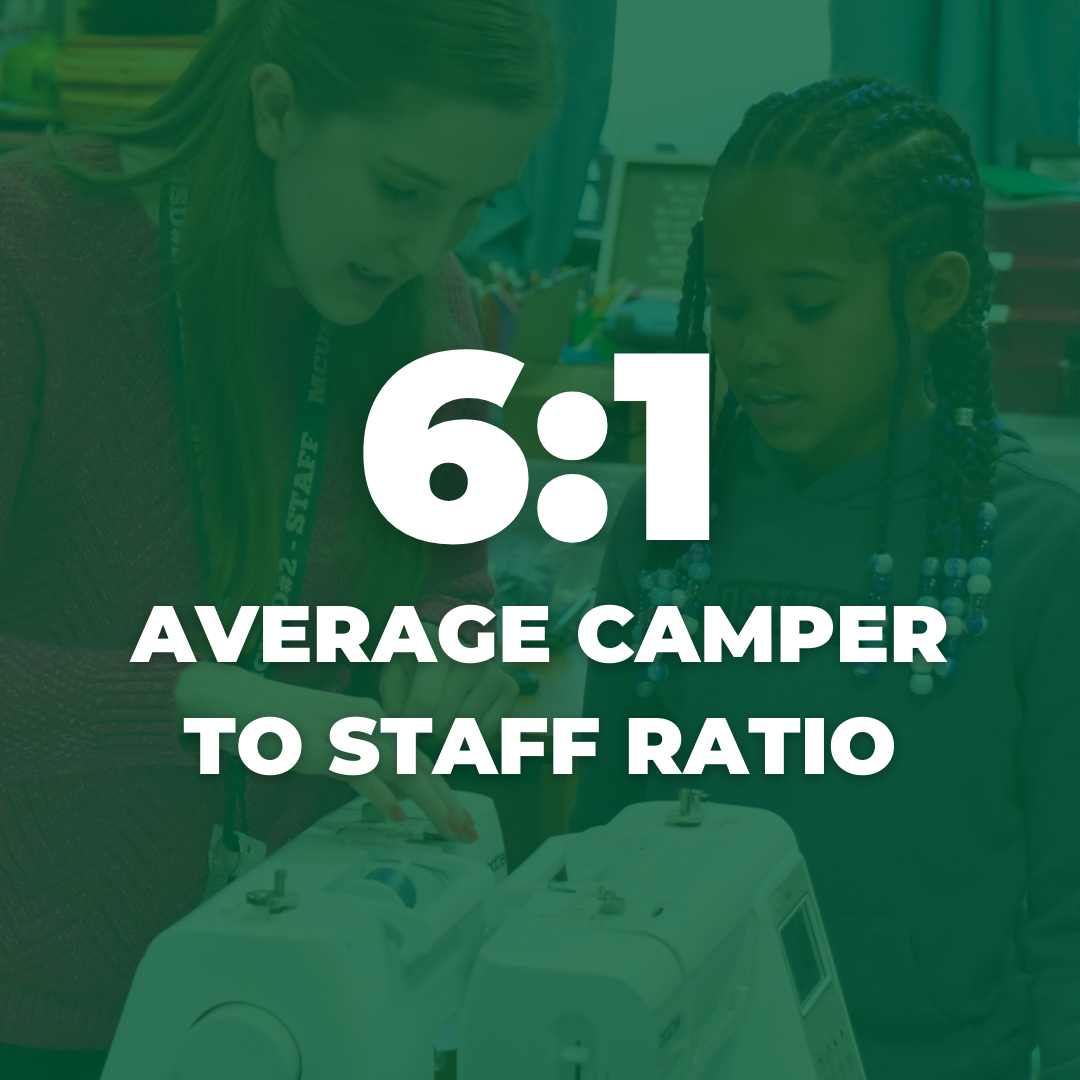6:1 average camper to staff ratio