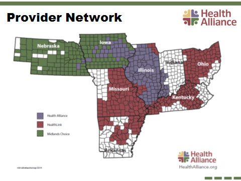 Provider Network map