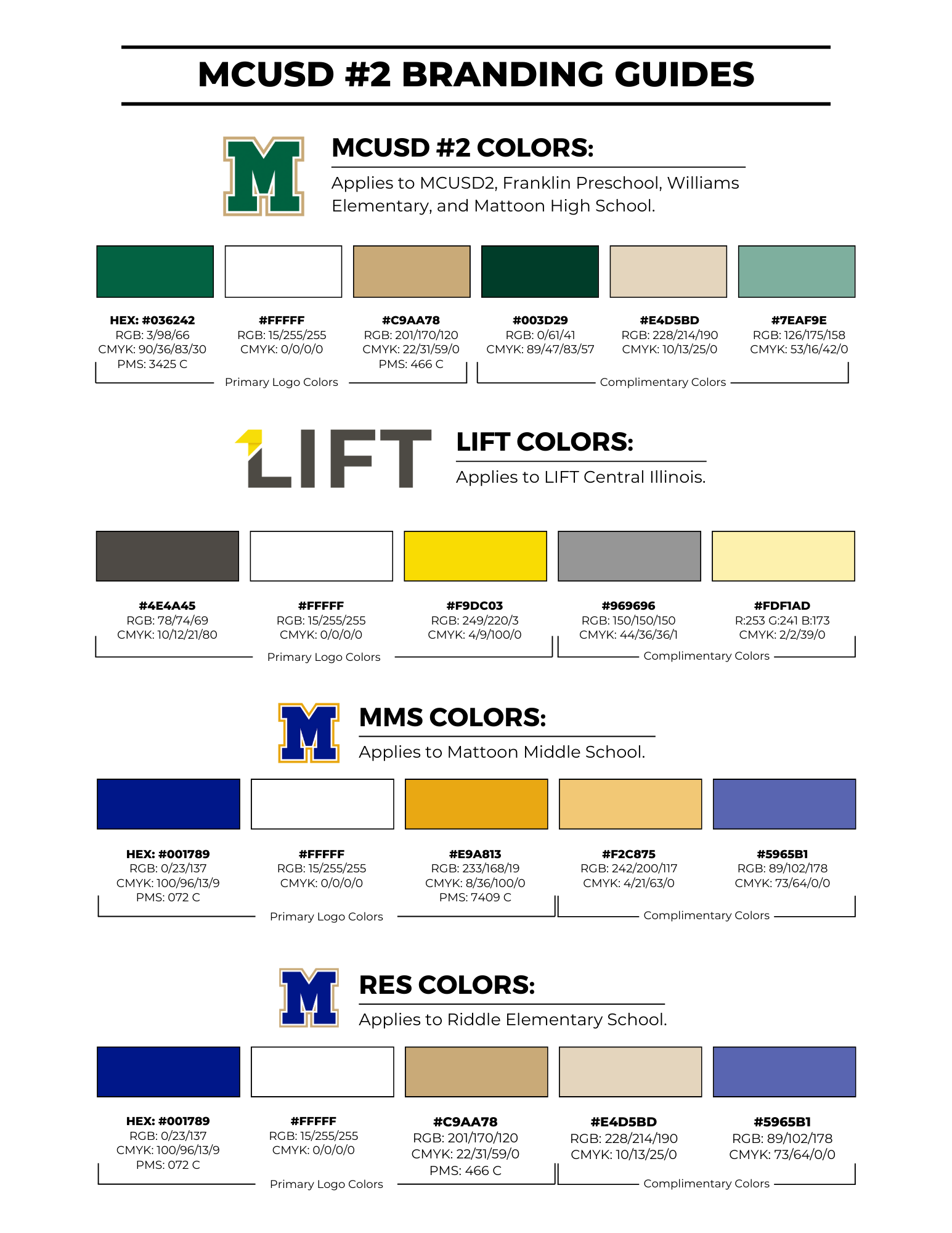 MCUSD #2 Color Guide