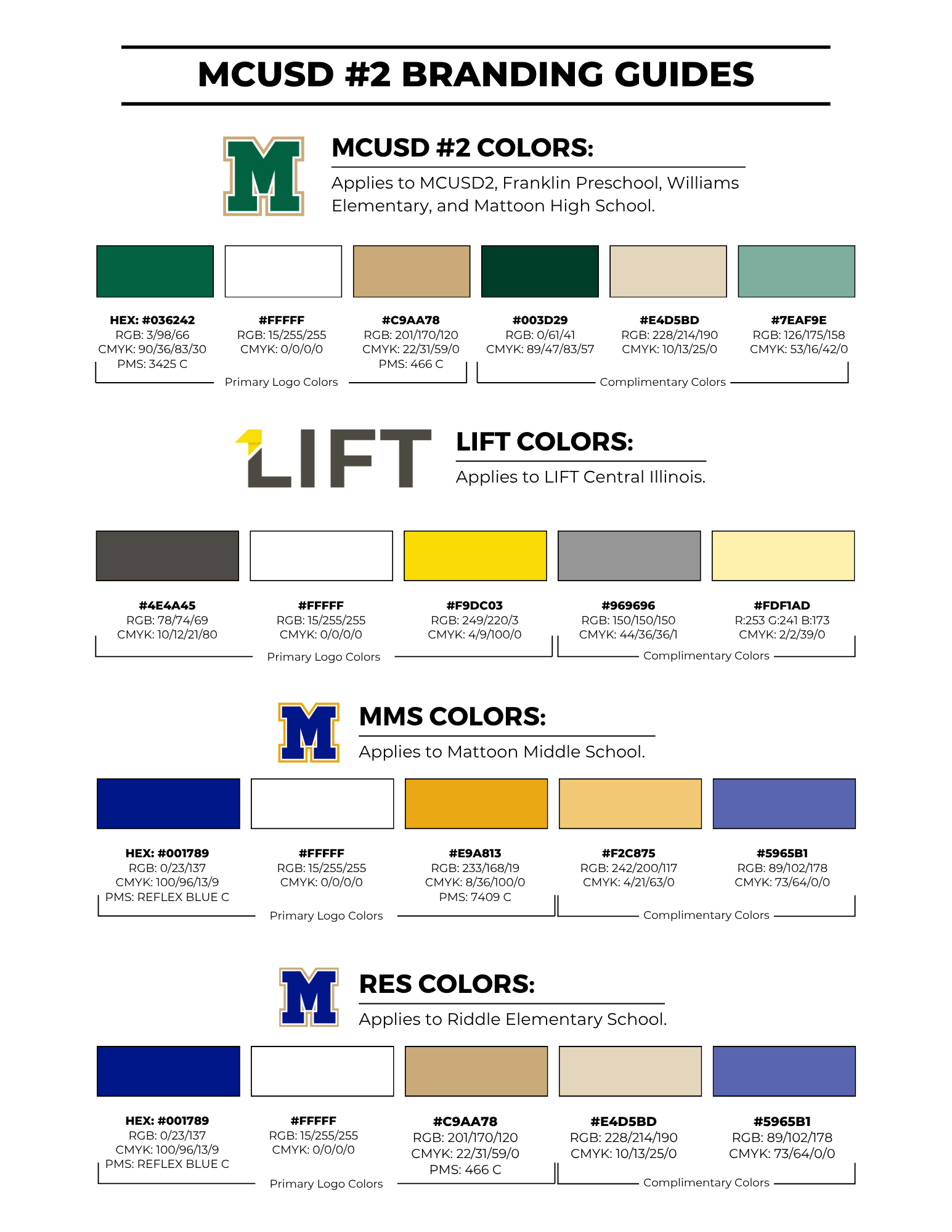 MCUSD #2 Color Guide