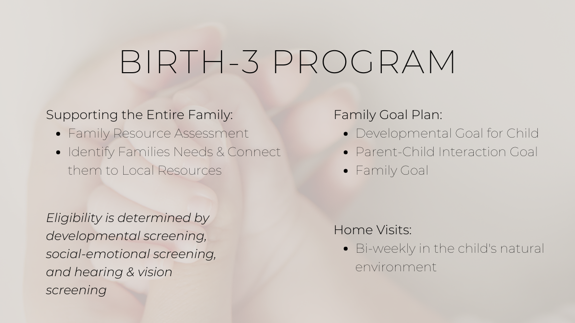Prevention Initiative Birth-3 Program Details