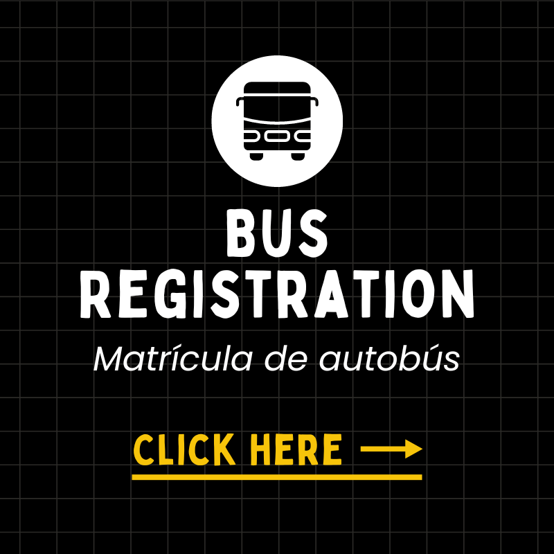 To register for buses, click here. Para inscribirse en los autobuses, pulse aquí.