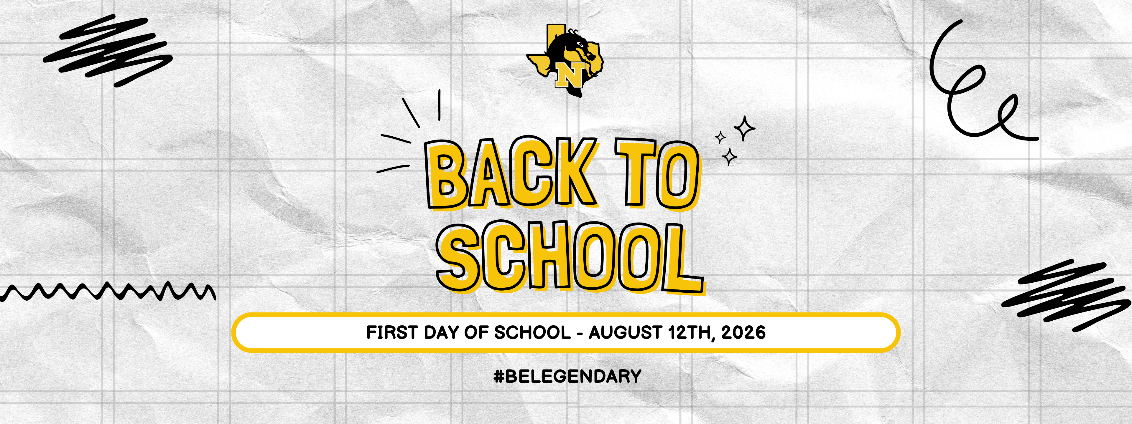 Back to School. First day of school is August 12th 2026.