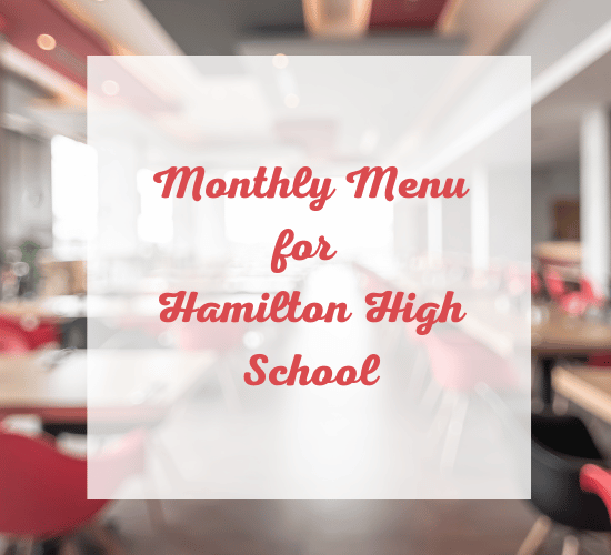 Monthly Menu for HHS