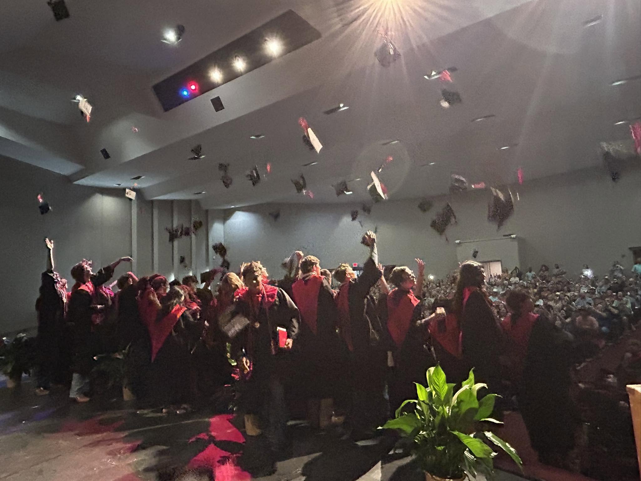 Graduation Cap Throwing