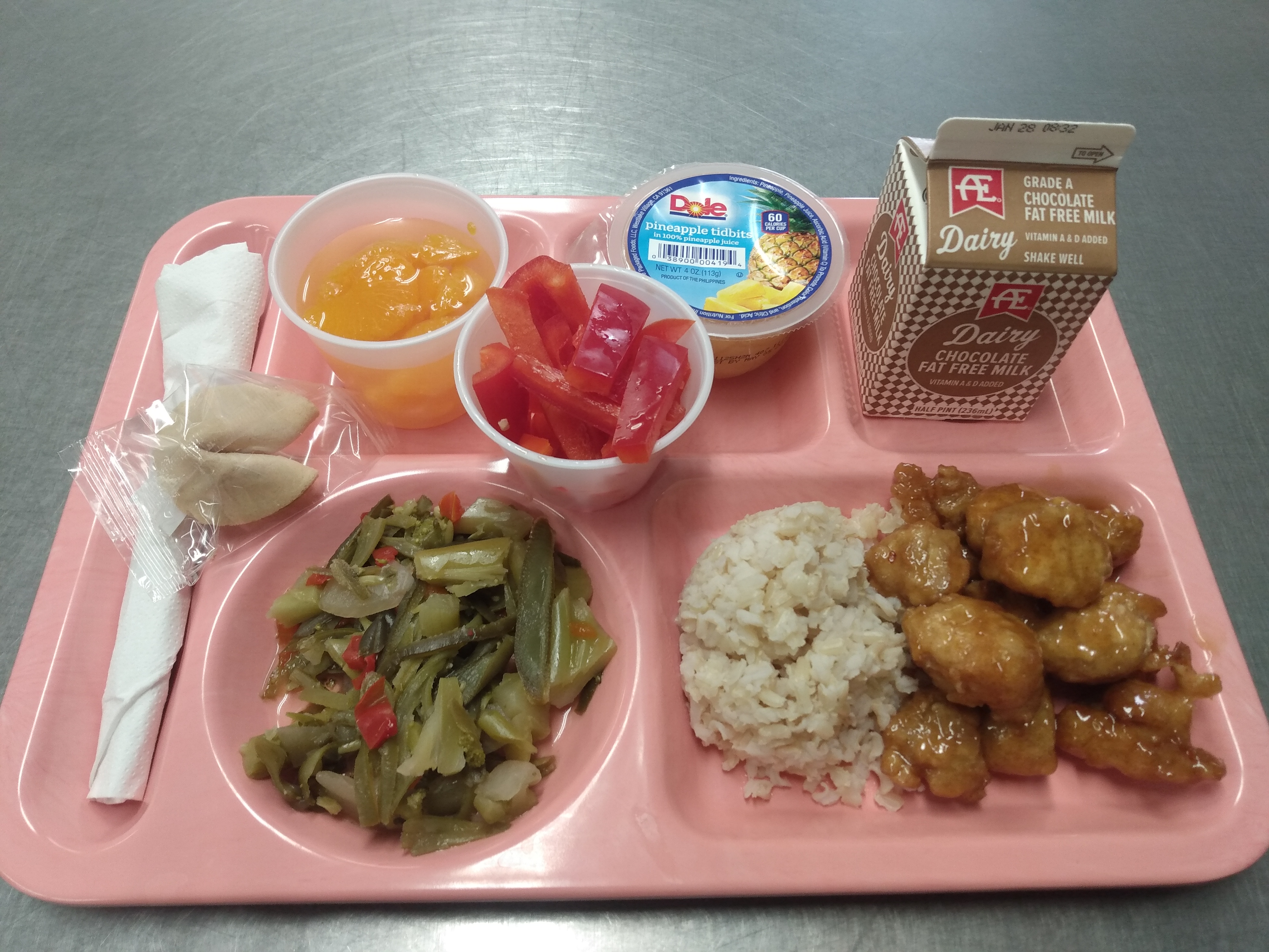 Mandarin Orange Chicken - Lunch at benton Community