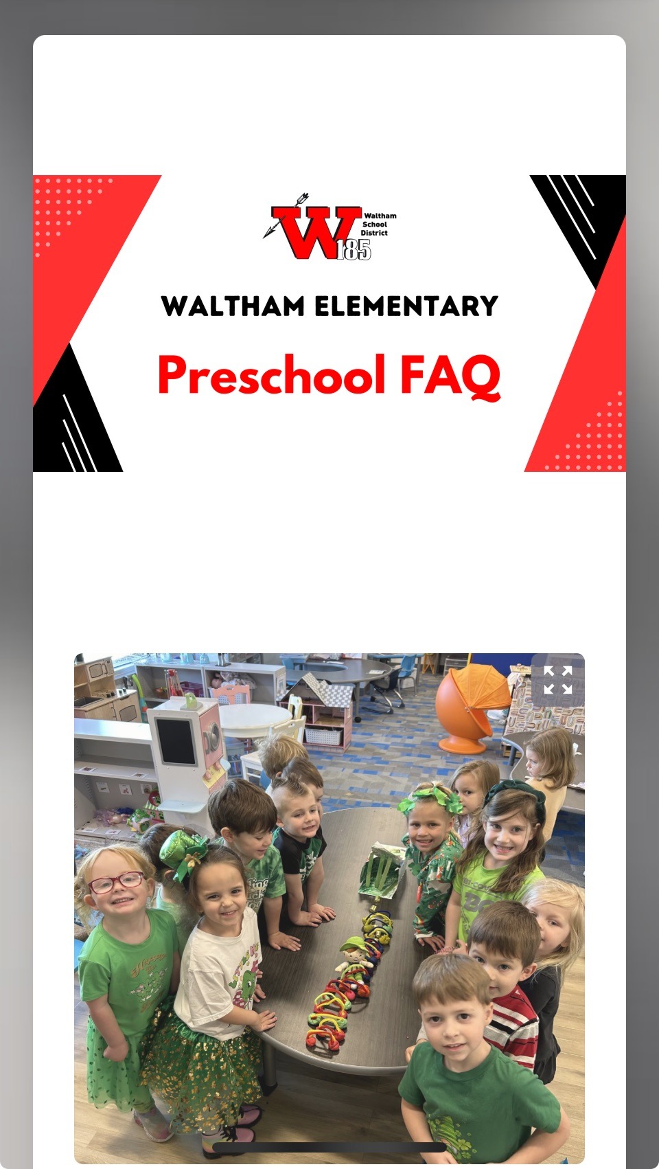 Preschool FAQ