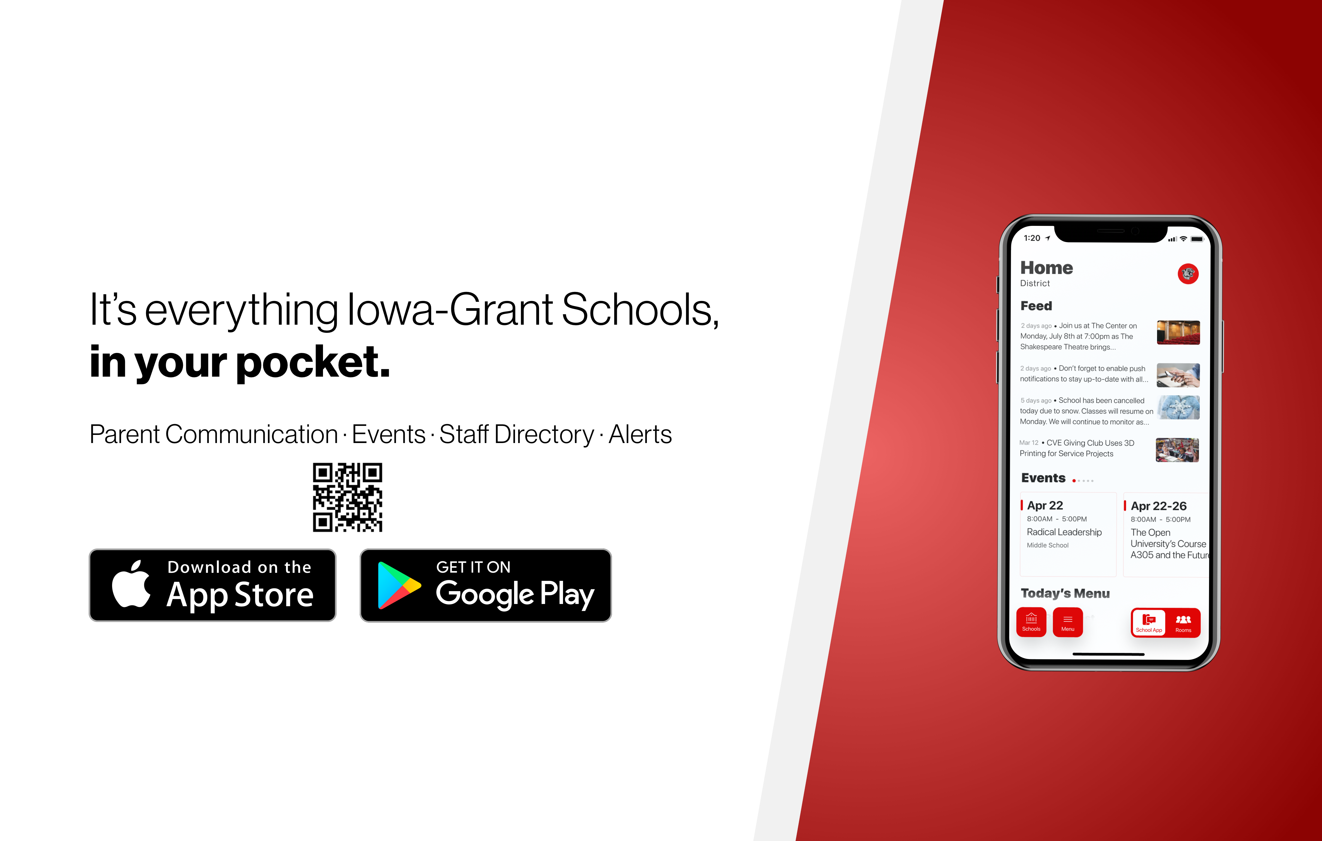 Banner promoting the Iowa-Grant App.