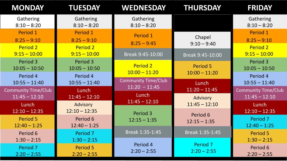 school schedule