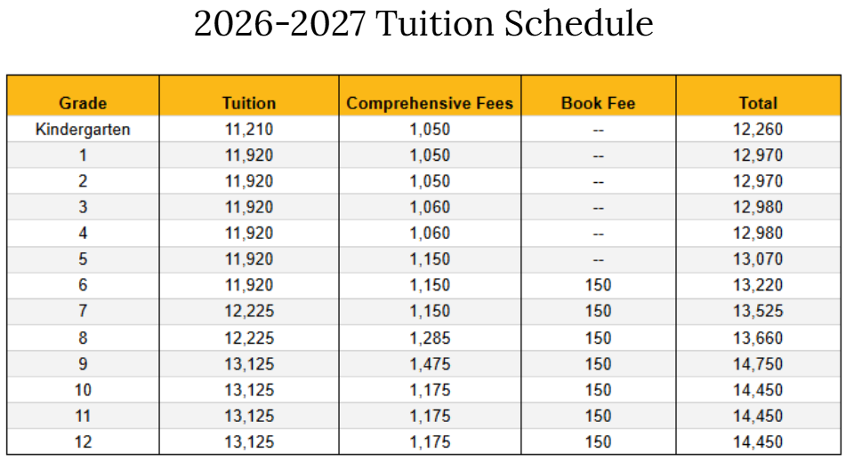 26-27 tuition