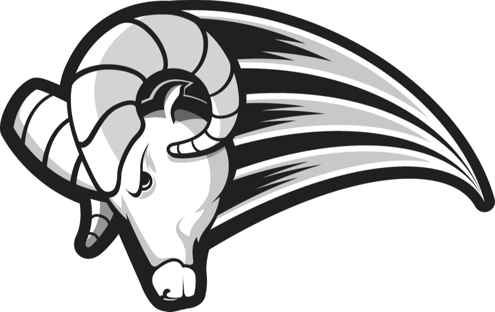 ram head clipart black and white