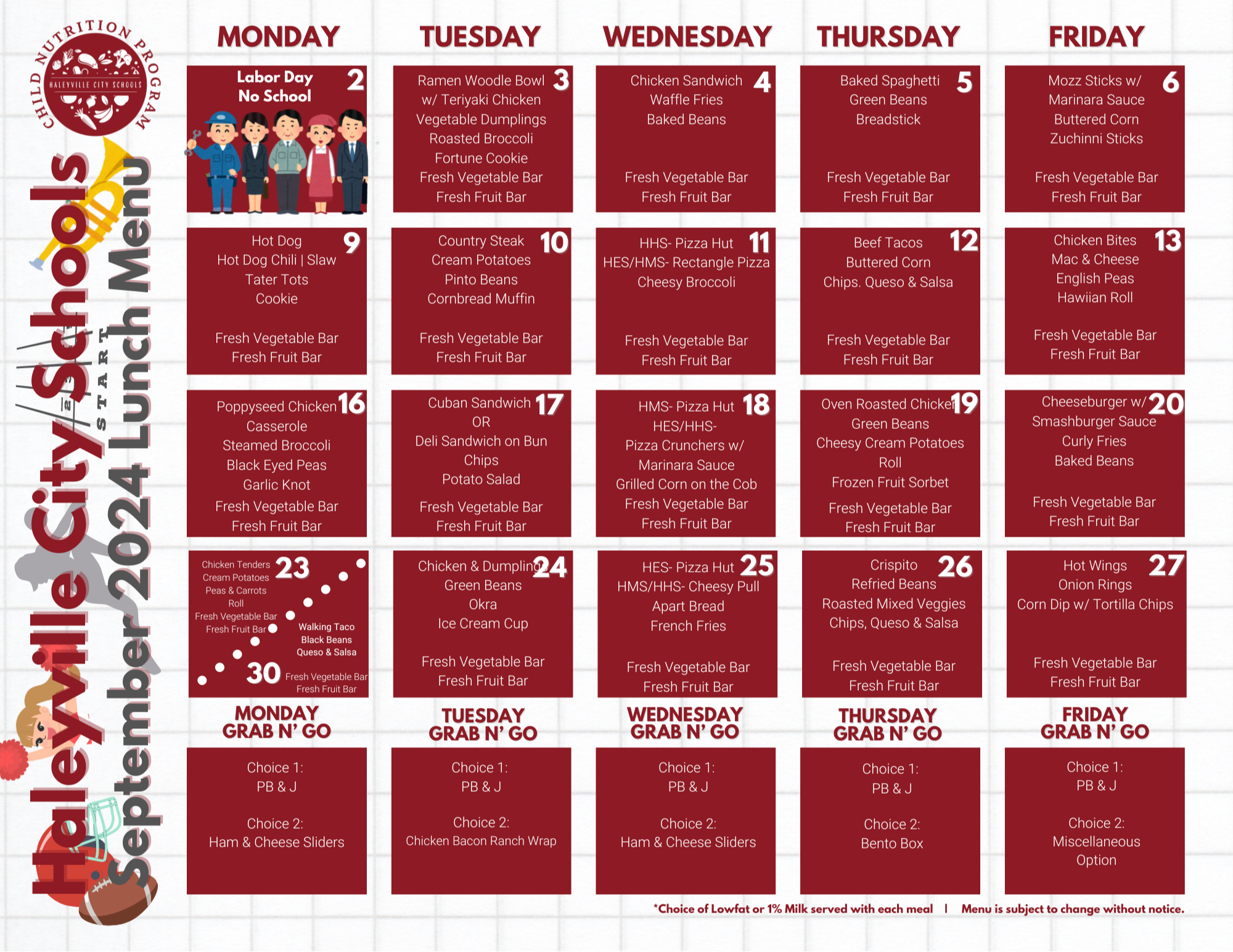 HCS District Lunch Menu