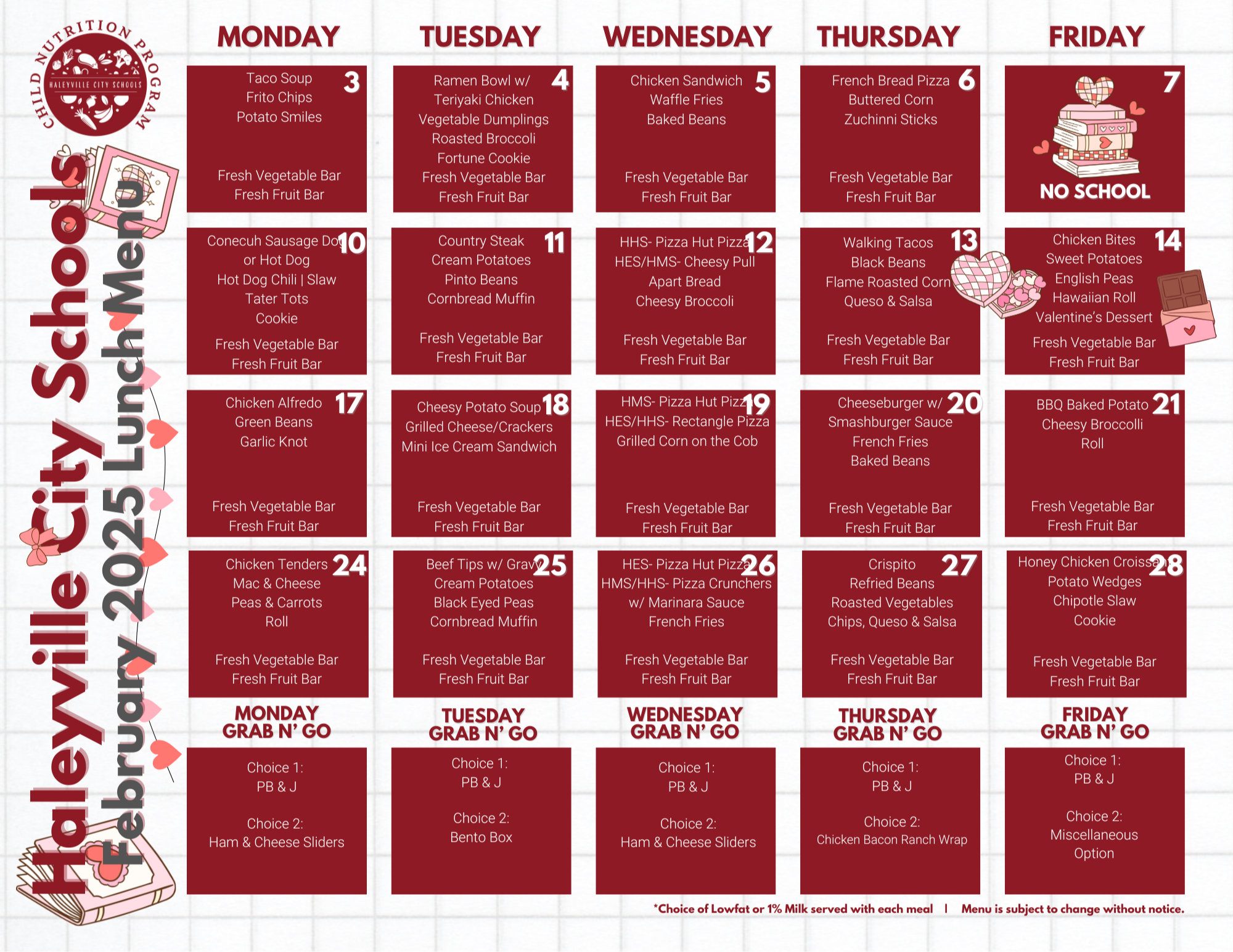 HCS District Lunch Menu