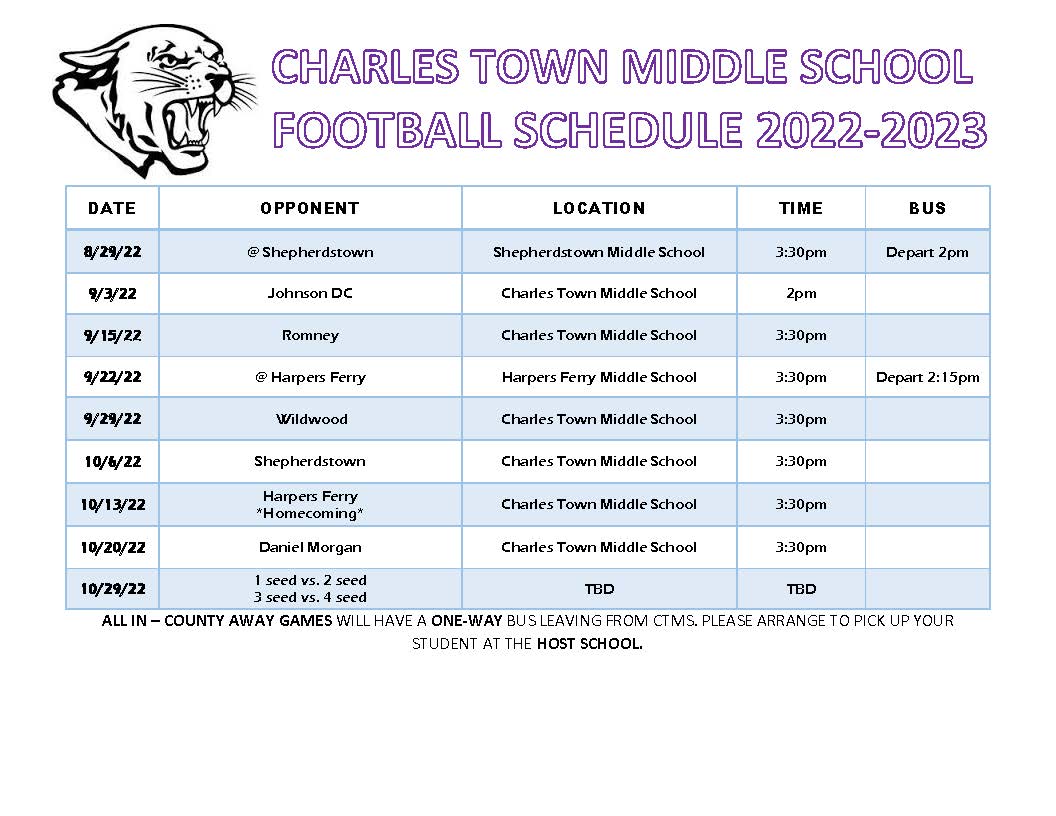 Football Charles Town Middle School