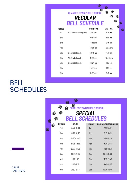 bell schedules 2024-2025